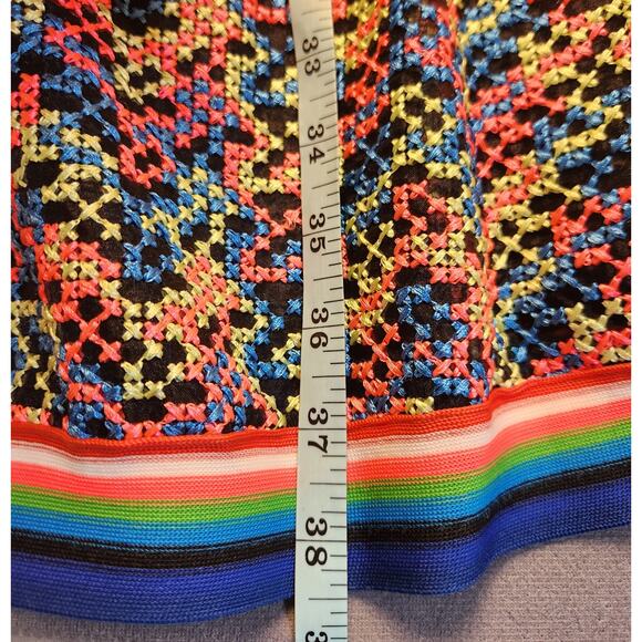 Tracy Reese Anthropologie Dress Size 6 Neon Bright Colors Spring Bold Print - Picture 7 of 16